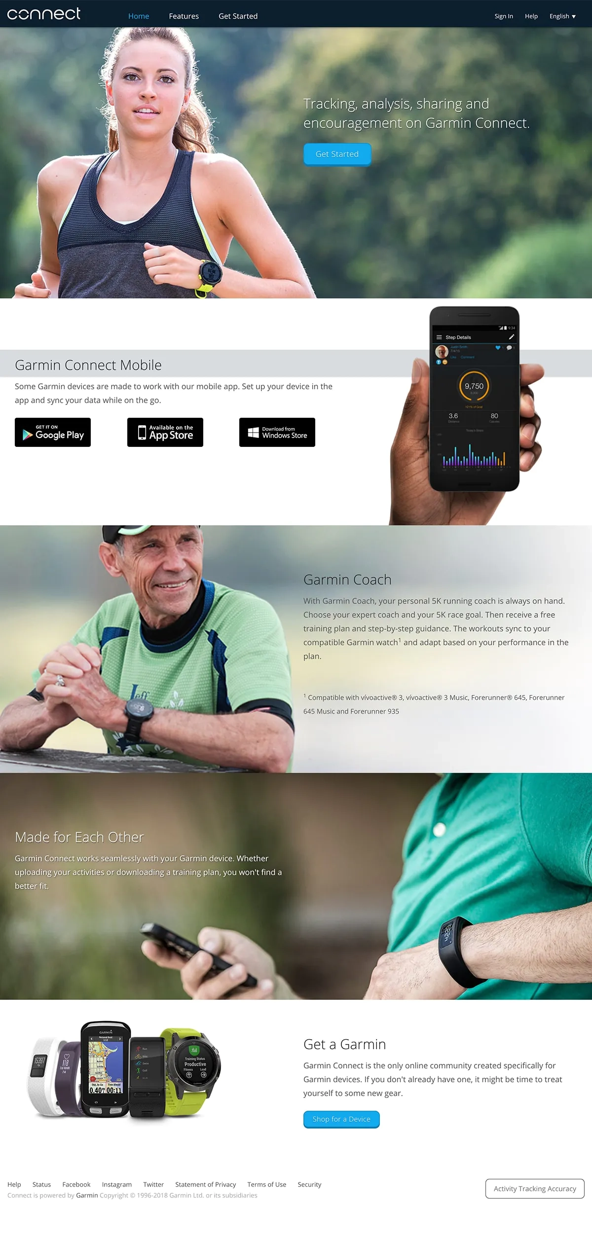 Landing page, home
