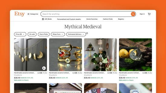 Etsy Discovery Landing Pages