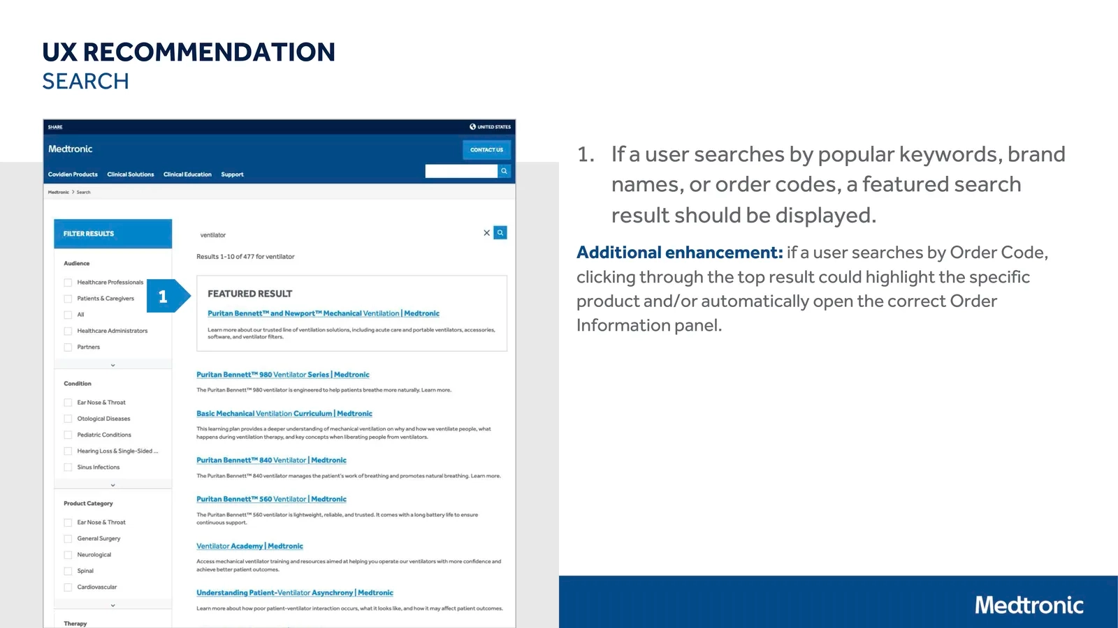 Search results findings