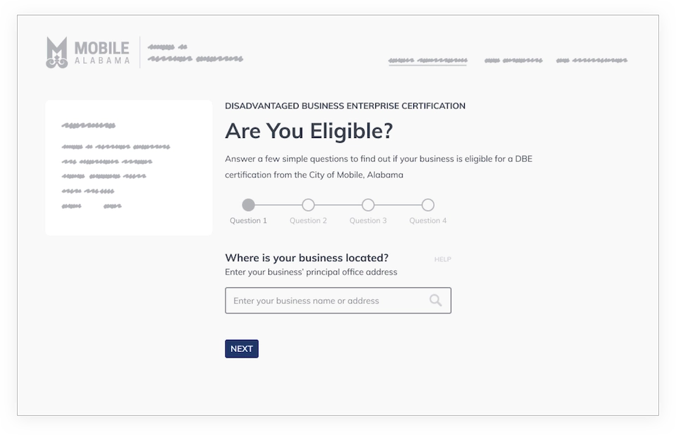 Quick start onboarding wireframe